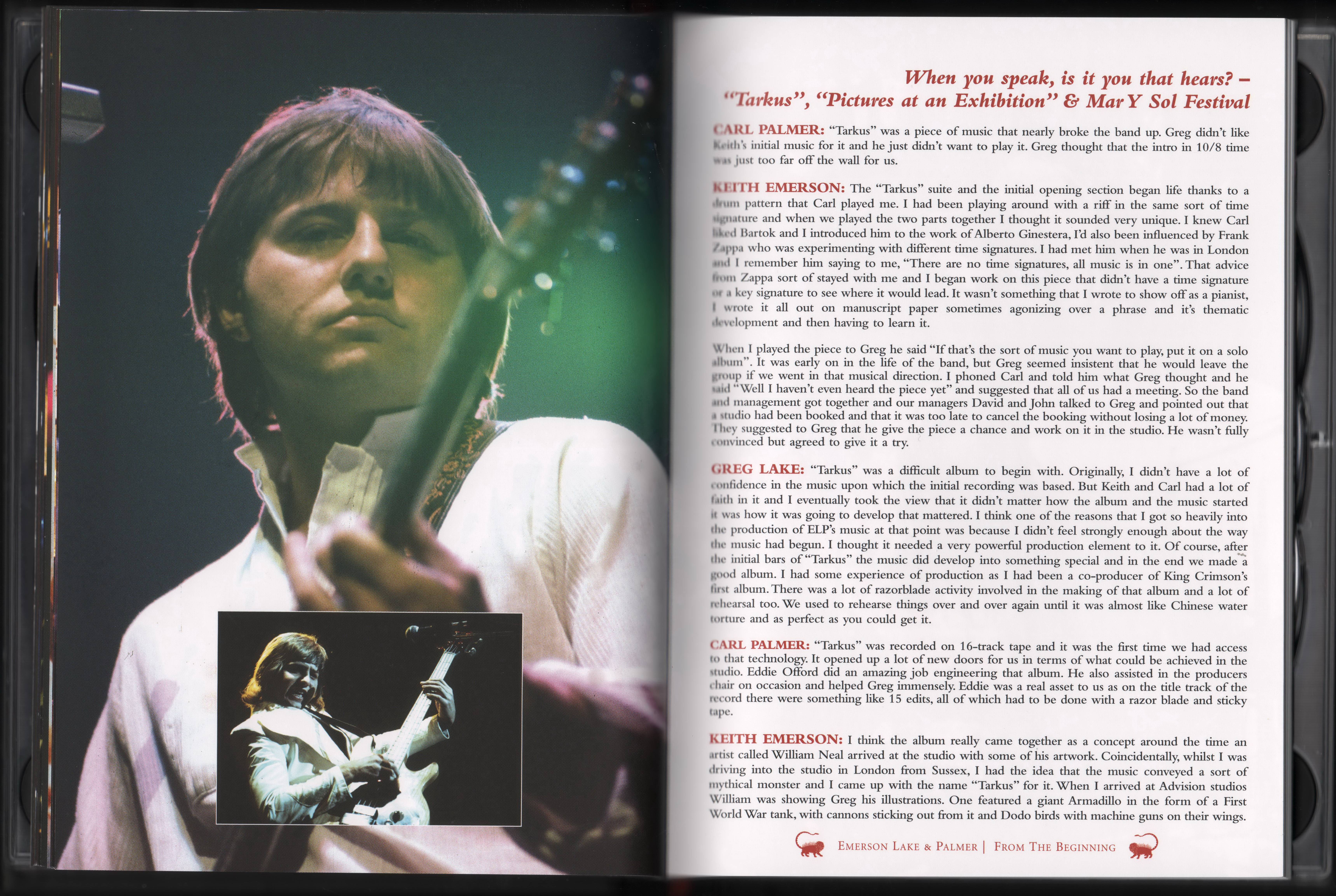 Emerson, Lake and Palmer From the Beginning [Booklet12 aus]